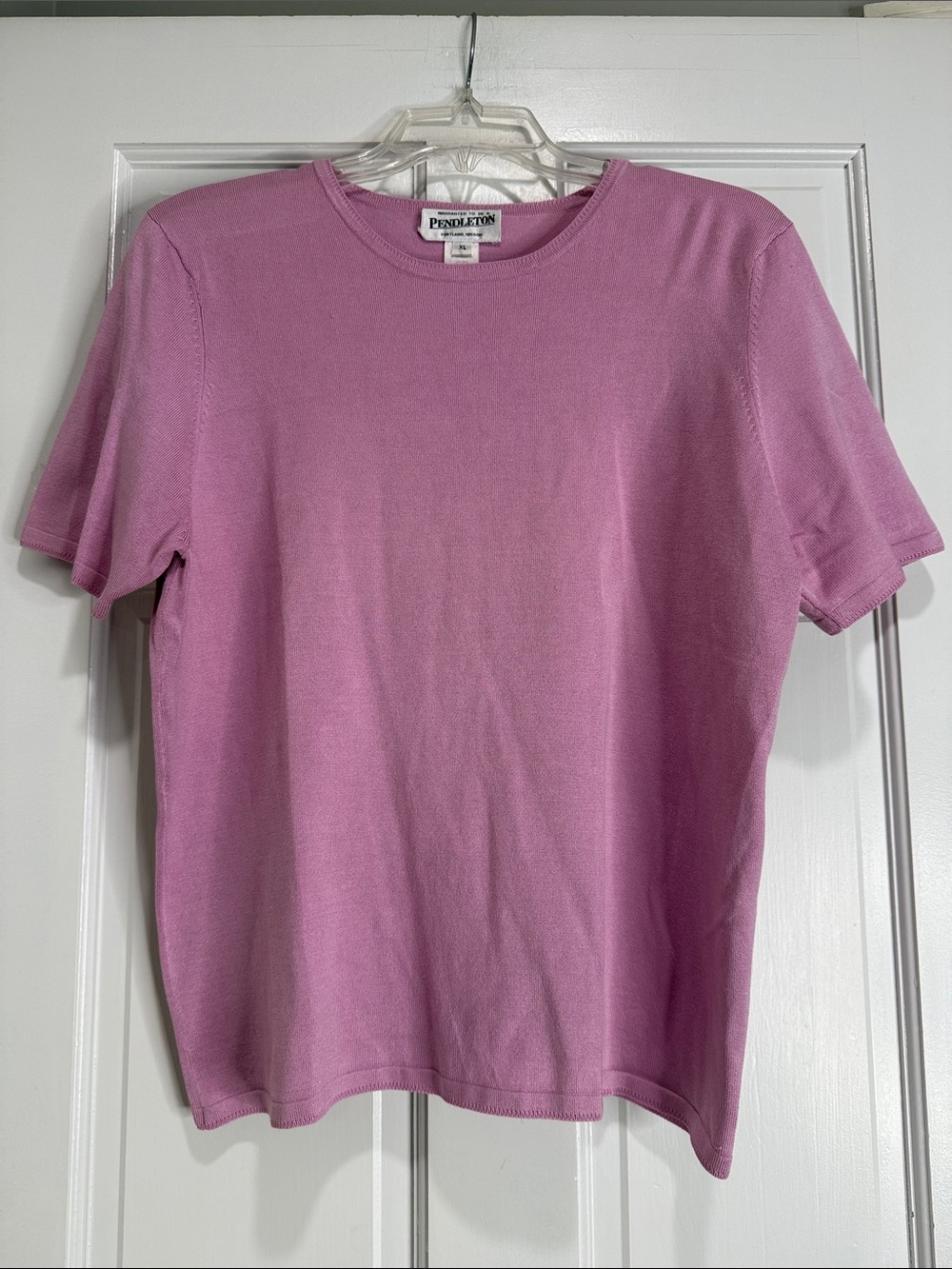 Pendleton Short-Sleeve Crew T-Shirt in Mauve Pink